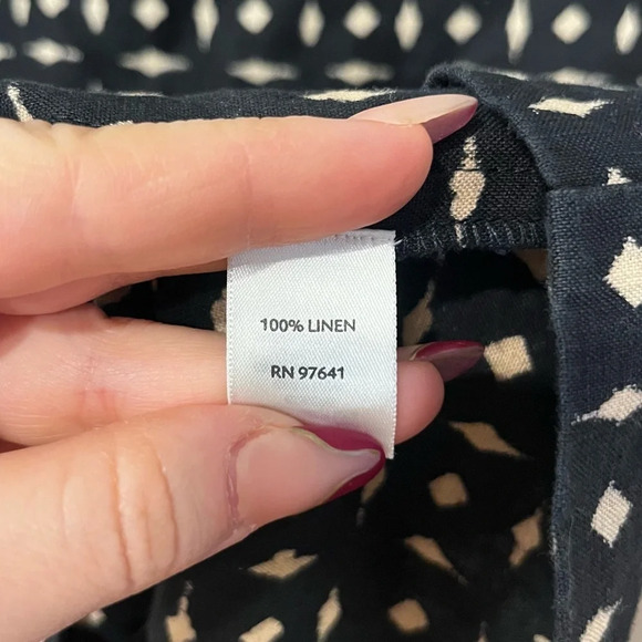 J. JILL 100% Linen Boho Geometric Print Spring Summer Light Shift Dress - Picture 5 of 9